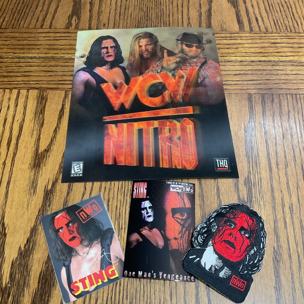 3D print moves/shows 6 different wrestlers +bonus Sting patch & 2 small photos